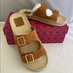 Tory Burch Selby Two Band Espadrille Slide size 5.5